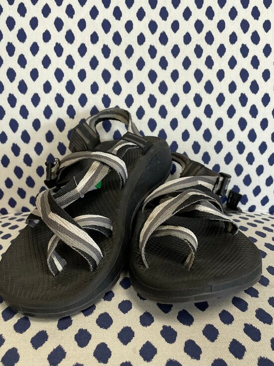Mens Gray Stripe Chaco Sandals Size 9 main image 4